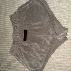 Essentials Velour Gray Lounge Shorts